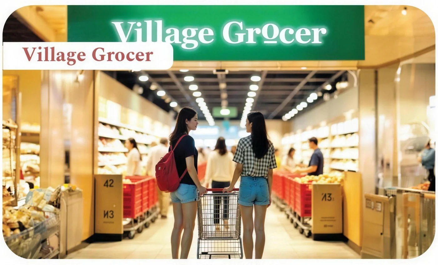 High-end grocer anchor at the doorstep